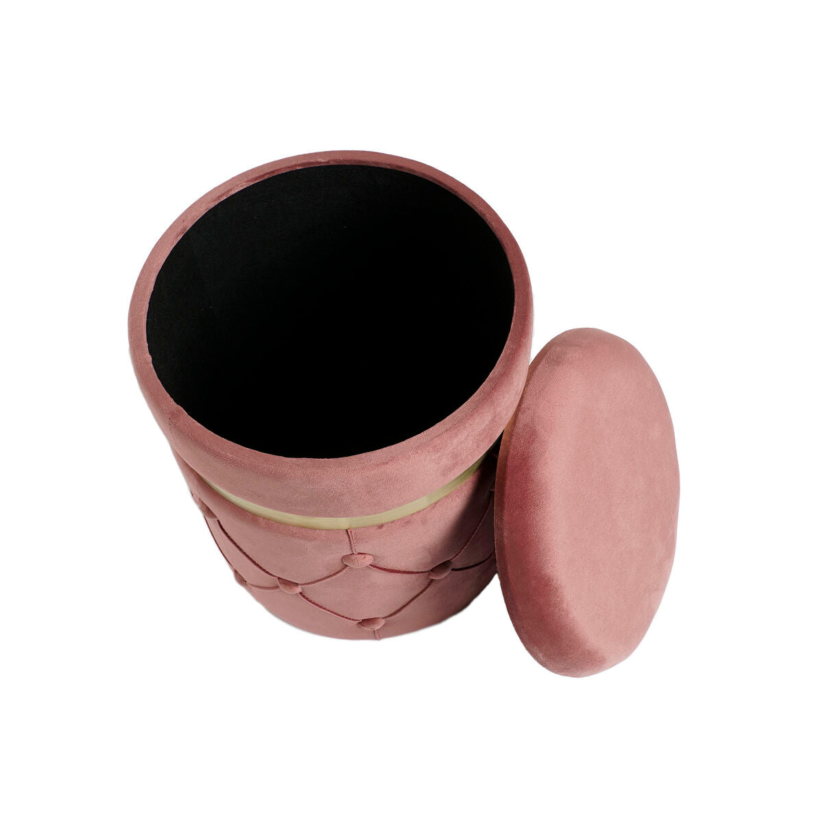 Fußhocker DKD Home Decor 36 × 36 × 44 cm Polyester Samt MDF‑Holz